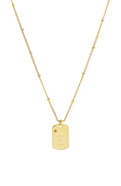 Panacea Initial Tag Pendant Necklace In Gold