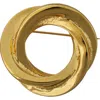 Panacea Interlocking Circle Brooch In Gold