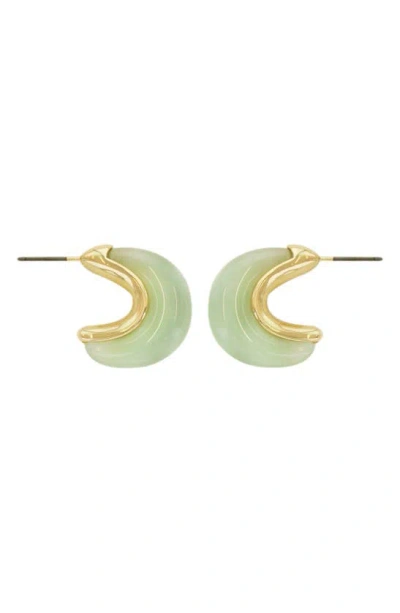 Panacea J-shape Hoop Earrings In Gold