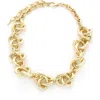 Panacea Knot Collar Necklace In Gold