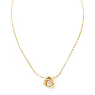 Panacea Knot Pendant Necklace In Gold