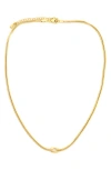 Panacea Knotted Snake Chain Necklace In Gold