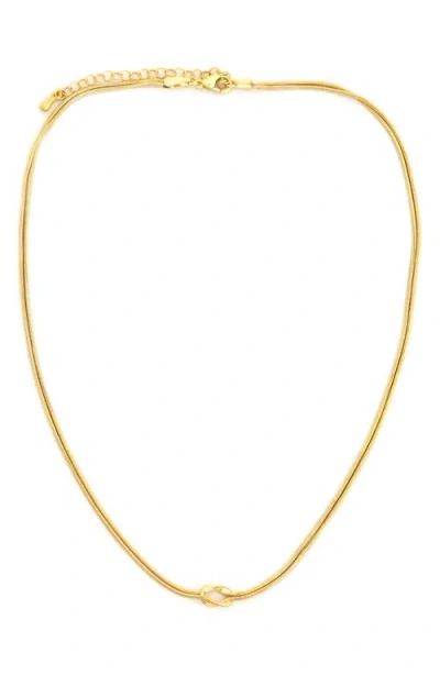 Panacea Knotted Snake Chain Necklace In Gold