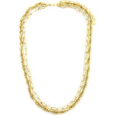 Panacea Layered Chain Necklace In Gold