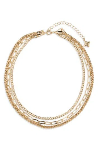 Panacea Layered Chain Necklace In Gold