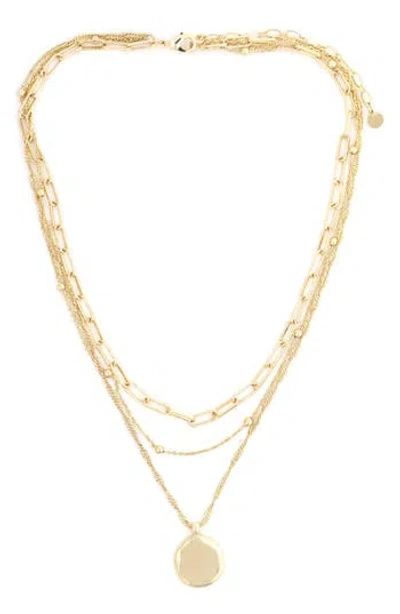 Panacea Layered Chain Necklace In Gold