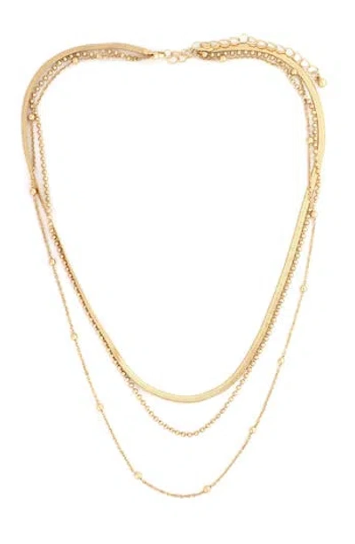 Panacea Layered Chain Necklace In Gold