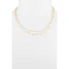 Panacea Layered Crystal & Faux Pearl Necklace In White