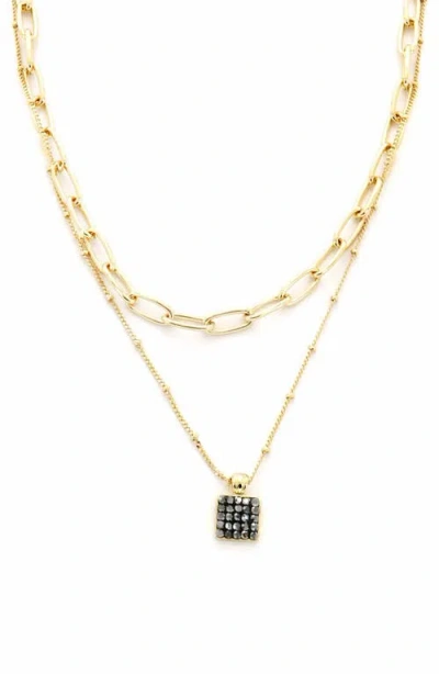 Panacea Layered Pendant Necklace In Gold