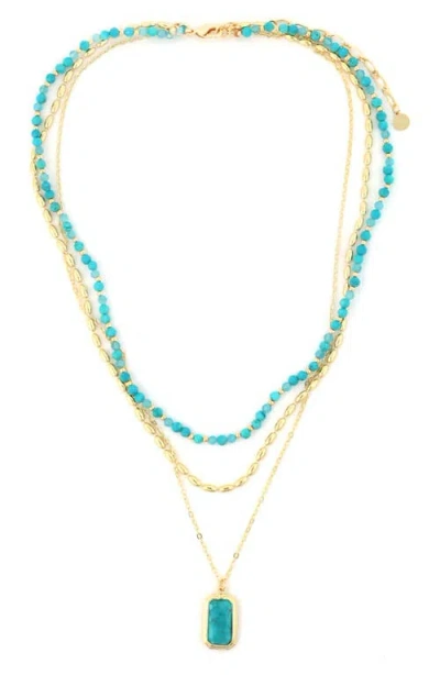 Panacea Layered Pendant Necklace In Multi