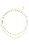Panacea Layered Pendant Necklace In Two Tone