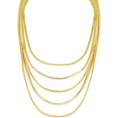 Panacea Layered Snake Chain Necklace In Gold