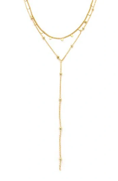 Panacea Layered Y-drop Necklace In Gold