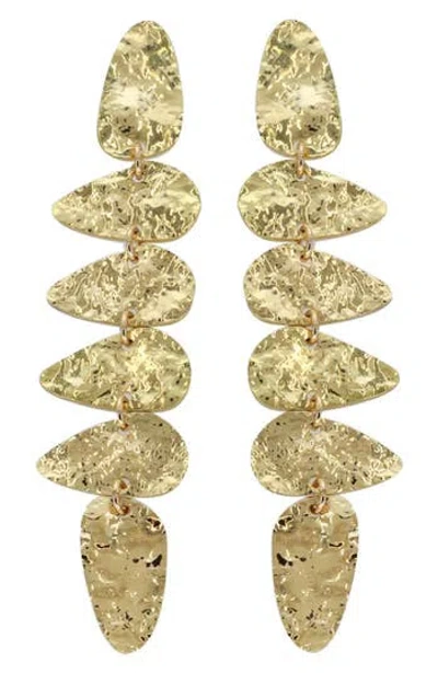 Panacea Linear Drop Earrings In Gold