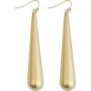 Panacea Linear Teardrop Earrings In Gold