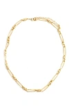 Panacea Link Chain Necklace In Gold