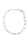 Panacea Link Chain Necklace In Silver