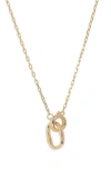 Panacea Link Pendant Necklace In Gold
