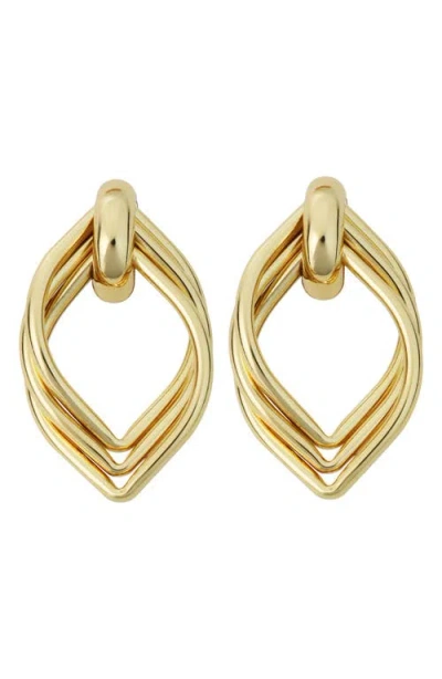 Panacea Marquis Doorknocker Drop Earrings In Gold
