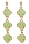 Panacea Mint Clover Linear Earrings In Mint