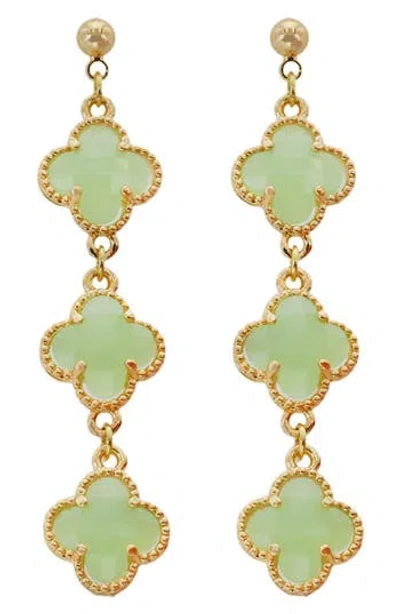 Panacea Mint Clover Linear Earrings