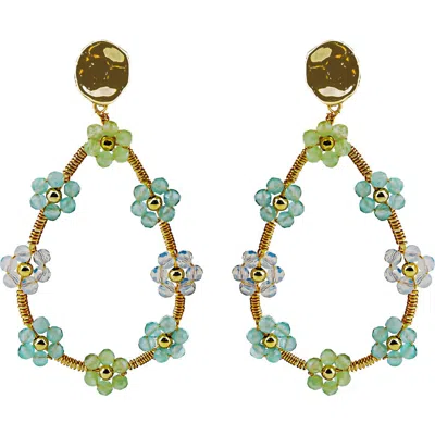 Panacea Mint Crystal Teardrop Earrings
