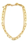 Panacea Mixed Chain Double Row Necklace