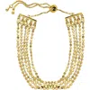 Panacea Multi Row Slider Bracelet In Gold