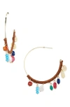 Panacea Multicharm Wrapped Hoop Earrings