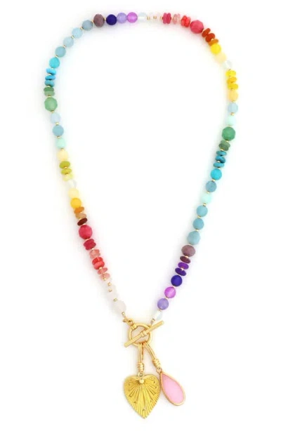 Panacea Multistone Beaded Charm Necklace
