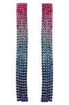 Panacea Ombré Fringe Drop Earrings In Multi