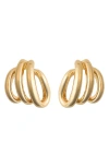 Panacea Open Bar Hoop Earrings In Gold