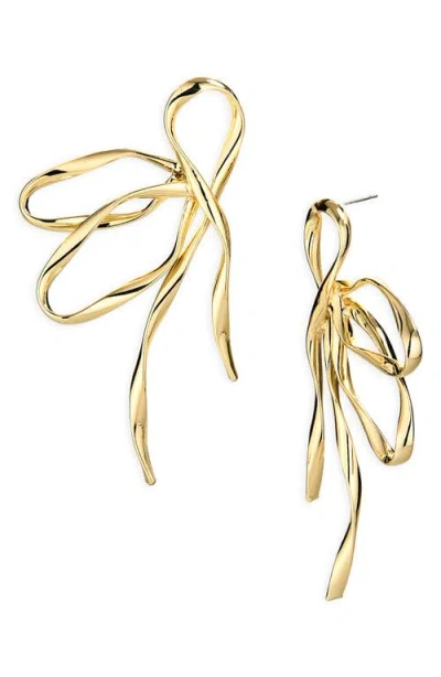 Panacea Open Deco Earrings In Gold
