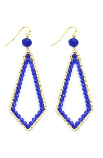 Panacea Open Drop Earrings In Blue