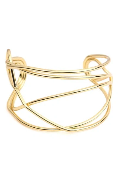 Panacea Open Wire Cuff Bracelet In Gold