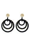 Panacea Orbital Drop Earrings In Black