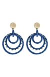 Panacea Orbital Drop Earrings In Blue