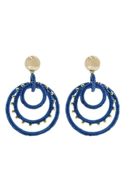 Panacea Orbital Drop Earrings In Blue