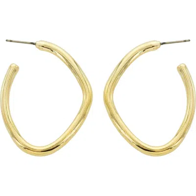Panacea Organic Hoop Earrings In Gold