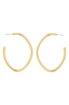 Panacea Oval Hoop Earrings In Gold