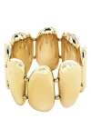 Panacea Oval Stretch Bracelet In Gold