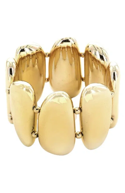 Panacea Oval Stretch Bracelet In Gold