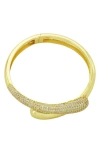 Panacea Pavé Bypass Hinged Bracelet In Gold