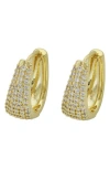 Panacea Pavé Crystal Huggie Hoop Earrings