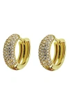 Panacea Pavé Crystal Huggie Hoop Earrings