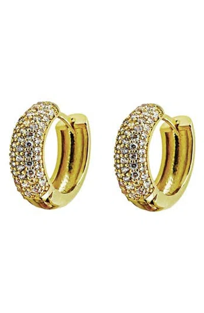 Panacea Pavé Crystal Huggie Hoop Earrings
