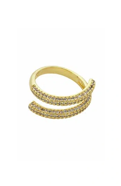 Panacea Pavé Crystal Wrap Ring In Gold