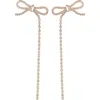Panacea Pavé Cubic Zirconia Bow Drop Earrings In Gold
