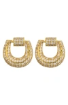 Panacea Pavé Cubic Zirconia Doorknocker Earrings In Gold
