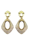 Panacea Pavé Cubic Zirconia Geometric Drop Earrings